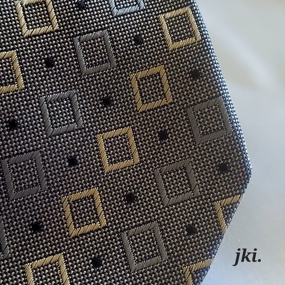 Joseph & Feiss International Men\'s Necktie Silk Gray Abstract Textured